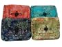 Asian brocade fabric purse with chinese knot - gold