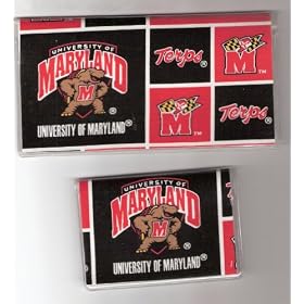 Checkbook Cover Debit Set Made with University of Maryland Terps Fabric
