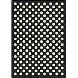 Black and White Eclipse Nightfall Contemporary Rug Size: 5'4 x 7'8