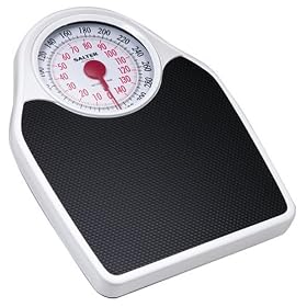 Salter 145 Fitness Mechanical Bathroom Scale, Black and White