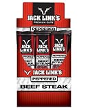 Jack Link's Beef Steak, Peppered Flavor, 1-Ounce Packages (Pack of 24)