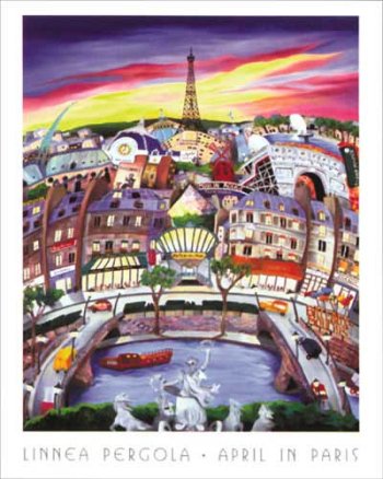 51DH8QM3REL April in Paris, Art Poster by Linnea Pergola