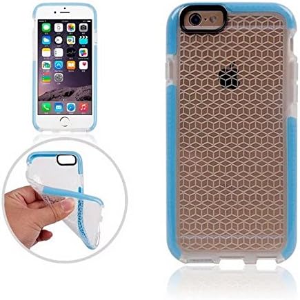 For Iphone 6 Plus Case,Iphone 6s Plus Case (5.5 Inch),Hotoy(TM) Unique Fashion Stereoscopic Wall Pattern Design Clear Case Protective Impact Soft Evo and TPU Phone Case (Clear Blue)