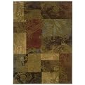 Hudson Scroll Block Rug Collection - Brown