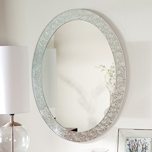 Decor Wonderland Frameless Crystal Wall Mirror - 23.5W x 31.5H in.