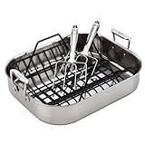 All-Clad Stainless Roasting Pan with Rack and Turkey Forks