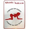SB Novelty - Liquor Up Front, Poker In The Rear - Parking Metal Street Sign