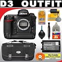 Nikon D3 12.1MP FX Digital SLR Camera (Body Only) + Deluxe Accessory Kit