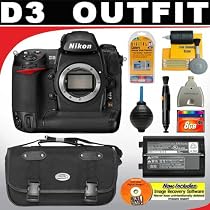 Nikon D3 12.1MP FX Digital SLR Camera (Body Only) + Deluxe Accessory Kit