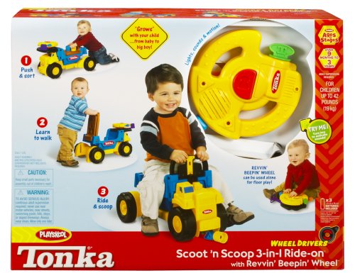 Hasbro Tonka Wheel Driver Scoot 'n Scoop 3-in-1 Ride-On