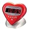 Red Heart Shape Alarm Clock with Love Song - T241R