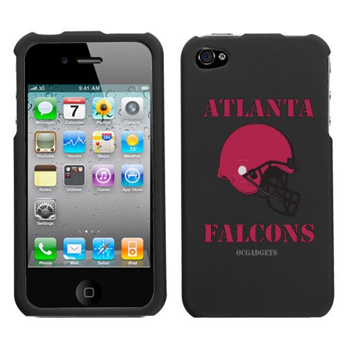 iPhone 4 4S Atlanta Falcons Black Superior Helmet Snap on Hard Cover