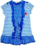 MIL DE BERRY フリルワンピース 100cm ブルー [42] シャーリング天竺ボーダー X27093-02