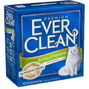 Ever Clean Extra Strength Cat Litter, Unscented, 25-Pound Box