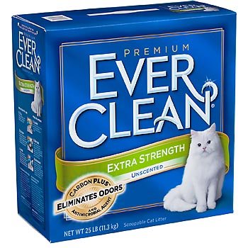 Ever Clean Extra Strength Cat Litter, Unscented, 25 Pound Box