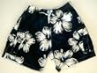 Big and Tall Mens Swim Trunks with Elastic Drawstring Waist and Board Short Style Front, 2 Inseam Slit Pockets. Mesh Lined. Charcoal/Floral in Sizes 2XL - 4XL