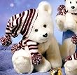 RUSS Christmas Plush 15" Peppermint Polar Bear