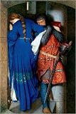 Art Print, Meeting Turret Stairs by Frederick William Burton, Final Size: 26.75 in X 40 in