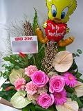 5種類から選べるバルーン！+Baloon Flower+　バルーンフラワー　サプライズギフト！【お届け日指定可】【生花アレンジメント　誕生日　開店祝　周年祝　発表会　劇場　結婚式　母の日　結婚記念日　twitter】 Twitter