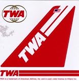 航空『TWA(Trans World Airlines）』《AS23》ステッカー