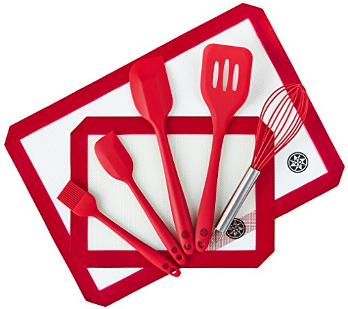 StarPack Premium Silicone Baking Mat and Baking Kitchen Utensils Set (7 Piece), Bonus 101 Cooking Tips