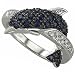 14K White Gold Blue Sapphire Diamond Dolphin Ring