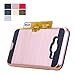 Galaxy J7 Case,(Not Fit J710 2016)[Credit Card Slots Holder][Not Wallet] Hard Silicone Rubber Hybrid Armor Shockproof Protective Holster Case for Samsung Galaxy J7 2015 - KLS Rose Gold