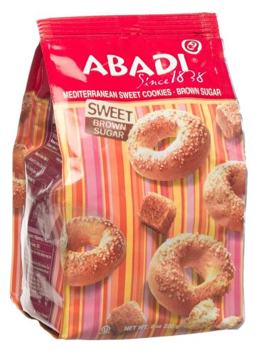 Abadi Mediterranean Sweet Cookies -brown Sugar, 8-Ounce Bags (Pack of 12) by Oxygen