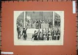 1858 SIGNING CHINESE TREATY MEN WEAPONS UNIFORMS PRINT
