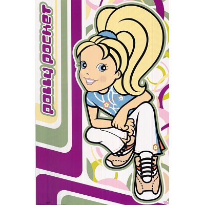 Professionally Framed Polly Pocket (Cartoon) Art Print Poster - 24x36 with RichAndFramous Black Wood Frame
