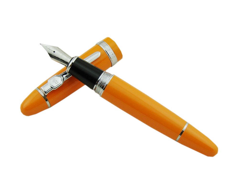 Jinhao 159 Fountain Pen Orange Color Silver T