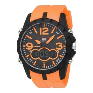 U.S. Polo Assn. Men's US9057 Analog-Digital Black Dial Orange Rubber Strap Watch U.S. Polo Assn. Men's US9057 Analog-Digital Black Dial Orange Rubber Strap Watch