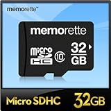 Memorette 32GB Micro SDHC  Card Class 10 w/ Adapter