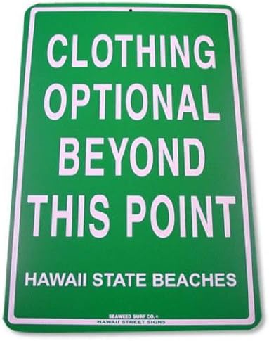 Seaweed Surf Clothing Optional Hawaii Sign