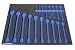 Foam Tool Organizer for 18 Craftsman Metric Wrenches, Black and Blue Foam Tool Organizer for 18 Craftsman Metric Wrenches, Black and Blue