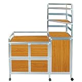 Aluminum Utility Cart - Oak ( 47.7x17.7x57.4) by Utility Station