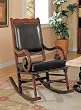 Traditional Style Rocker With Bycast Leather