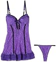 Cinema Etoile Women's "French Maid" Stretch Lace Babydoll - 614163