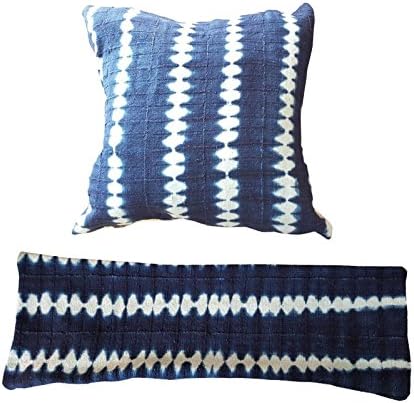 Indigo Waves African Mud Cloth Pillows