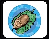 Decorated Mouse Pad with insect, beetle, leaf, eating, animal