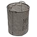 KINGSO Foldable Round Laundry Basket Hamper Storage Bag 50*42cm Gray