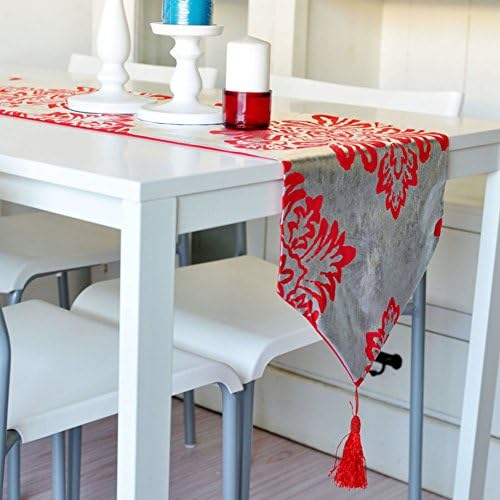 table/DAMASCUS hot silver table runner/[Meals flag]/ table/ flag/ Gabe/ flag-D 32x250cm(13x98inch)