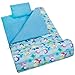Wildkin Kids Sleeping Bag – Roll-Up Design with Storage Bag for School, Travel & Camping - Mermaids