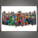MARVEL: Heroes Universe XL 34" Canvas Art Poster Print spiderman hulk ironman fantastic 4 x men