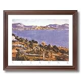 Paul Cezanne French Landscape Lake Tree Landscape Home Decor Wall Picture Cherry Framed Art Print
