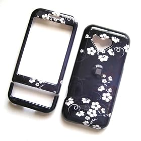 HTC T-Mobile G1 Google Phone Snap On Protector Hard Case Image Cover White Flowers 84