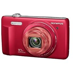 Olympus VR-340 Digitalkamera (16 Megapixel, 10-fach opt. Zoom, 7,6 cm (3 Zoll) Display, bildstabilisiert) rot