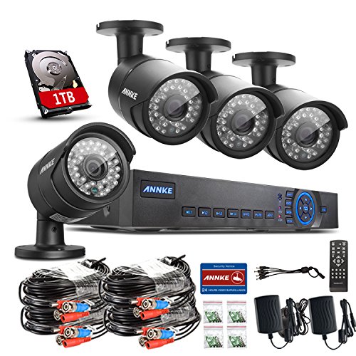 Cheap ANNKE 8CH 1280x720P Home Security Systems Kits with 4x HD
