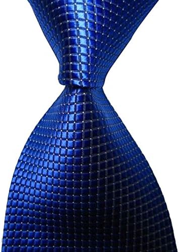 Sunsent Mens Slim Ties Plaid Skinny Party Wedding Tie Silk Necktie