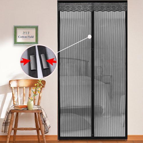 Sinospore Magnetic Screen Door Mesh Curtain Keeps Bugs Mosquitoes Out Easy to Install Best Quality Construction Dog Pet Friendly